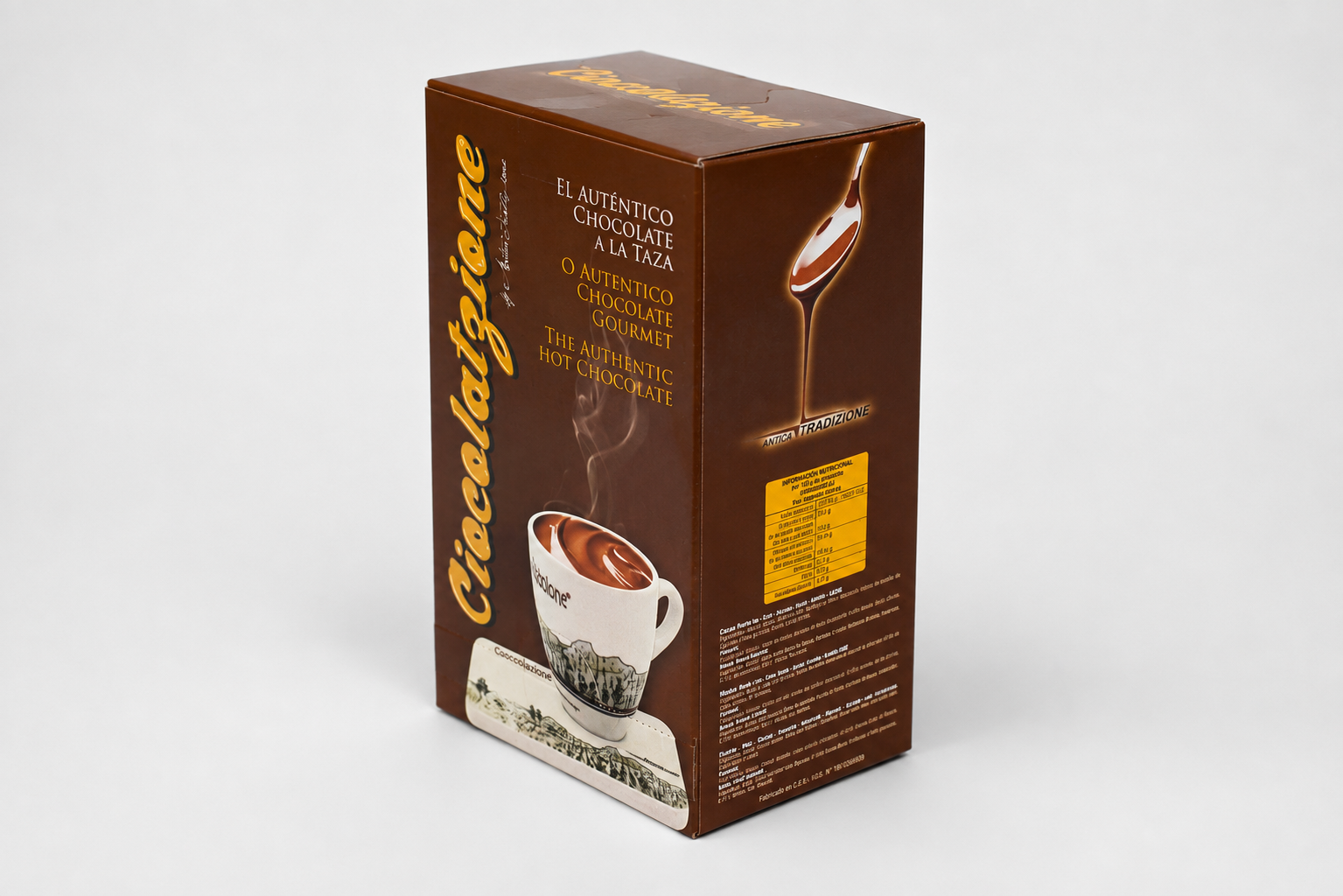 Caja de chocolate cl&aacute;sico Ciocolatzione con 30 monodosis