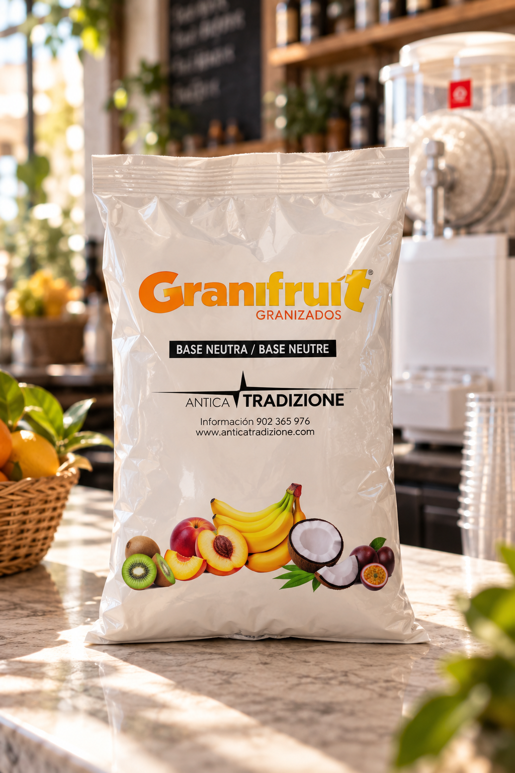 Bolsa de base neutra Granifruit para preparar granizados