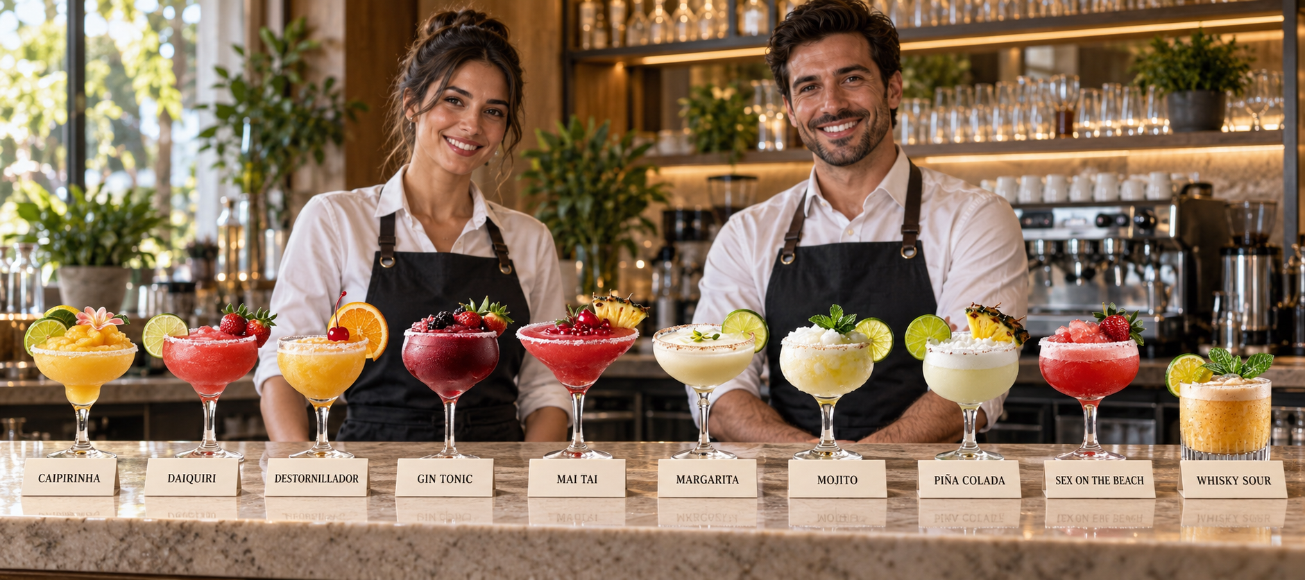 C&oacute;cteles granizados profesionales para hosteler&iacute;a