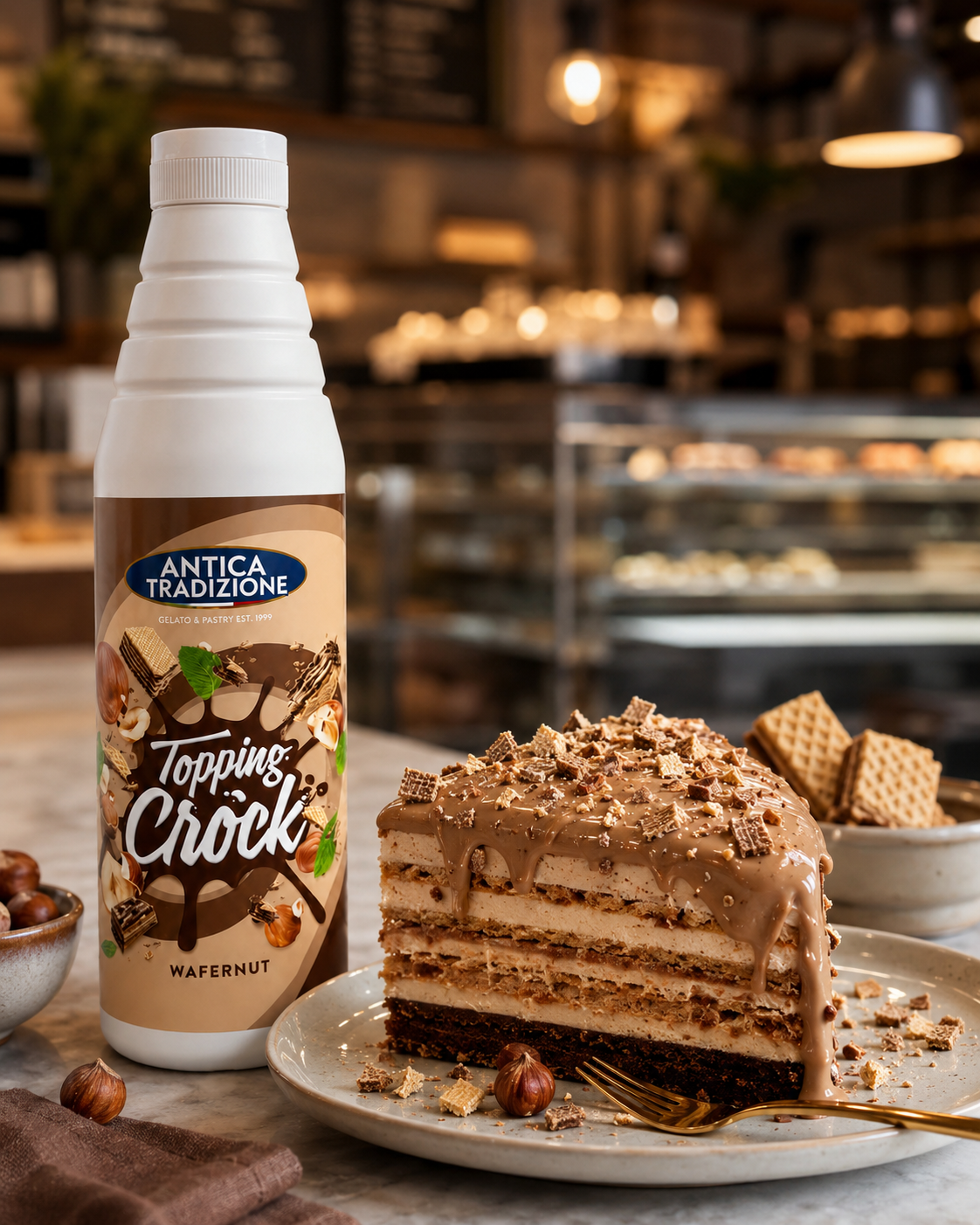 Crema Wafernut en botella de 1 litro